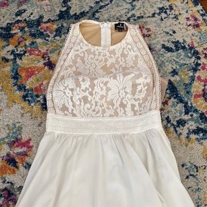 Full length white dress